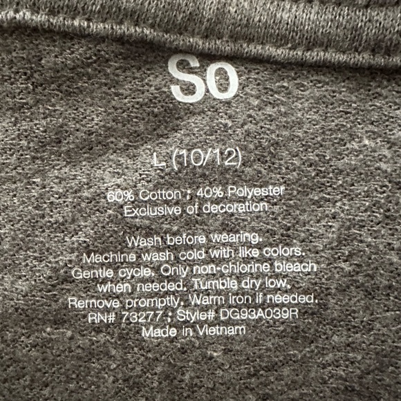 NWT So Girls 10/12 Be Kind Sweater Fuzzy Heart Pink/Gray - Picture 4 of 5